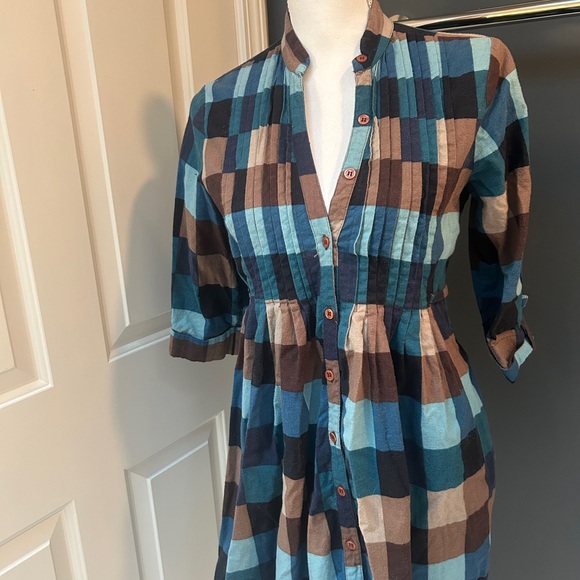 Boutique flannel tunic/mini dress. Size L. - Picture 2 of 9